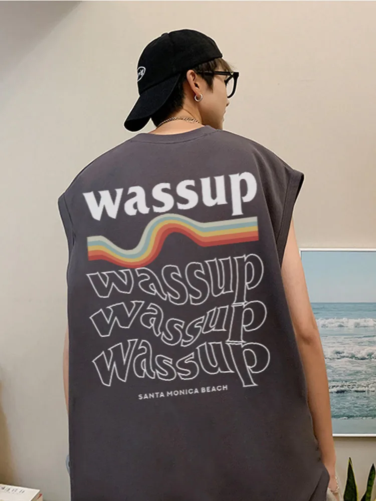 ジムスタイル用ノースリーブシャツ：WASSUP HEODSの夏用純棉汗背心が提供する実用性