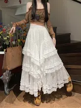 高腰ホワイトチュールAラインスカート【フレアデザイン・春用】