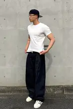 フィット感のあるリブ編み半袖Tシャツ【通勤用・ドライ機能・ラウンドネック・夏用】