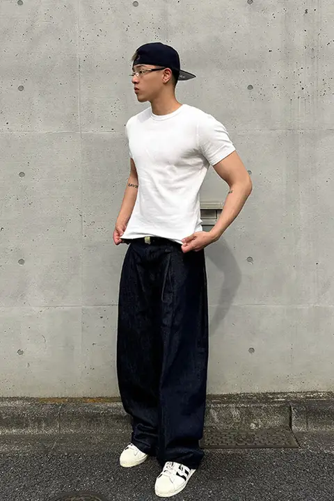 フィット感のあるリブ編み半袖Tシャツ【通勤用・ドライ機能・ラウンドネック・夏用】