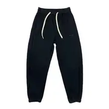 メンズ フィットハルンパンツ【秋冬用・ブラック・ルーズスタイル・束脚デザイン】