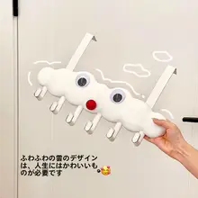可愛いドア裏フック【穴あけ不要・衣類・バッグ掛け用・収納ラック】