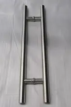 304ステンレス製 ガラスドア用引き手【ダブルドア・バリアフリー設計・シャワールーム用】