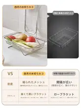 伸縮式ステンレス製シンク用水切りバスケット【キッチンシンク用・洗浄用・収納ラック】