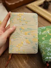 A6布製刺繍ノート【ブランク横線・携帯用・日記帳・手帳】