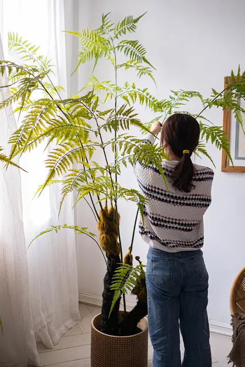 フェイクグリーン 大型 観葉植物 シダ植物 鉢植え 高級感 おしゃれ リビング インテリア 飾り