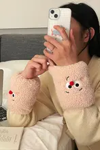 子供用 冬用 袖カバー【防汚・保温・可愛いデザイン】（セットアップ対応）