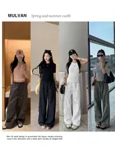 ワークスタイル パラシュートパンツ【女性用・ウエストゴム・テーパード・フィット】