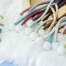 カーテン用バンド【磁気吸着・白鹅绒・穴あけ不要・装飾用】（セットアップ対応）