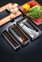 ステンレス製台所用箸ケース【収納ラック・水切り付き】