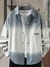 グラデーション刺繍入りデニム長袖ジャケット【ユース・秋冬用】