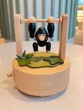 木製大猩猩の音楽ボックス【八音盒・面白い贈り物・誕生日・子供用】
