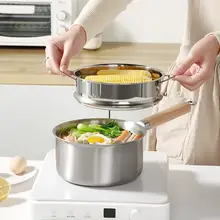マダシュアイ 316ステンレス鋼製 小鍋【無塗装・赤ちゃん用・家庭用・煮込み・焼き物対応】