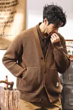 アメリカンヴィンテージ風 メンズカーディガン【冬用・厚手・ニット】