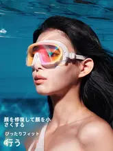 男女兼用 防曇 近視対応スイミングゴーグル【大フレーム・プロフェッショナル用・撥水コーティング】