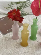フラワーベース ガラス カラフル ヴィンテージ フレンチ風 韓流 ホテル カフェ 民宿 インテリア 「Shinymomo」