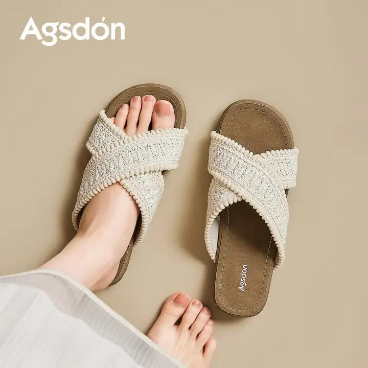 夏用フレンチスタイルの女性用サンダル【極上の柔らかさ・スカートにぴったり】（セットアップ対応）