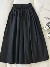 フレアスカート【Aライン・ホワイト・ミディ丈・プリーツ・大きいサイズ対応】