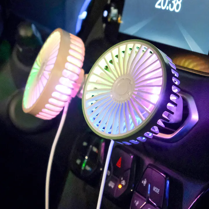 車用強力冷却ファン【USB接続・空調用・小型・自動車専用】