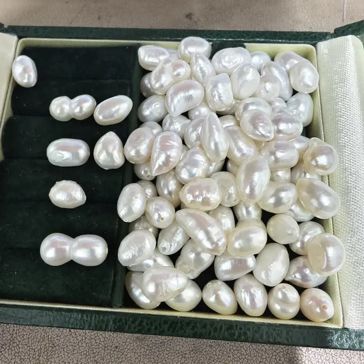 天然淡水バロックパールのベースパーツ【穴あけ不要・DIY用・ハンドメイドアクセサリー】