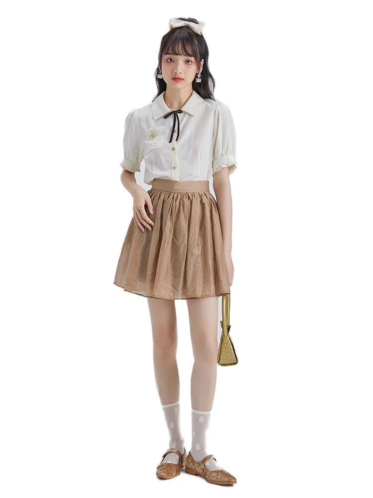 49日 服装 と 8月末 服装 の違いは？この天絲シャツとスカートパンツセットが解決する