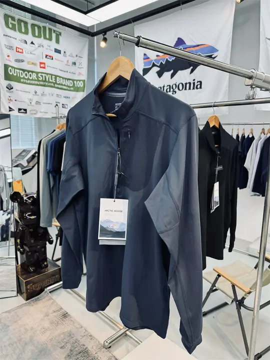 極上の柔らかさ！吸湿透気性に優れた男士用半ラZIP抓绒速乾Tシャツ（セットアップ対応）