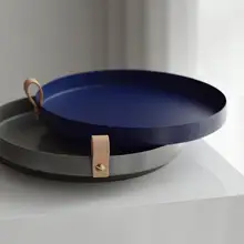 オリジナル トレイ 丸型 金属製 ワイングラス用 アロマ アクセサリー 収納 インテリア雑貨 家庭 用 「oroliving」