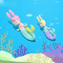 美人魚デザインの赤ちゃん用ぬいぐるみ【安眠・柔らかな毛布素材】