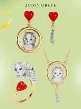 可愛らしい猫モチーフのアクセサリー【リング・ネックレス・ブレスレット・イヤリング・デザイン】（セットアップ対応）