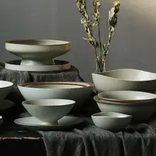 碗皿 6人用 家庭用 陶器 手作り アンティーク 和式