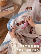 ストライプデザインの犬柄コットン枕カバー【極上の柔らかさ・洗面器用・防油】（セットアップ対応）