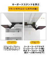 人間工学に基づいたキーボードトレイ【デスク下引き出し・マウス支え・回転機能付き】