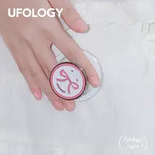 スマホスタンド MagSafe対応 卓上 携帯用 エナメル 蝶結び オリジナル おしゃれ ハンズフリー 「Ufology」