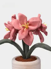 おしゃれな多肉植物風 朱頂紅毛 Plushドール【面白い誕生日プレゼント・インテリア用】