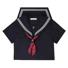 夏用短袖JK制服【紺色・白の襟デザイン・ベーシックスタイル・女性用】