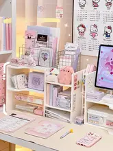 シンプルデザインのデスク収納ラック【文房具・書籍・オフィス用・ペンスタンド付き】