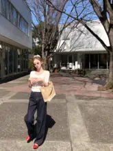 高級麻を使用した直筒デザインのカジュアルデニムパンツ【落ち着いたインディゴカラー】