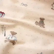 韓国製 綿100%ベビーキャラクターファブリック【可 愛いクマ柄・DIY用】