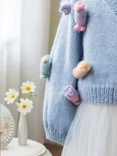 手作りカラフルカーディガン編み物キット【DIY用毛糸・時間を楽しむ】