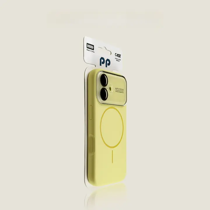 iPhone用カバー【全包型・液体感・防摔・黄視窓デザイン】