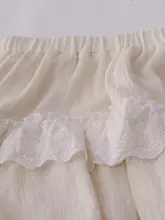 フリルレース付き刺繍ロングスカート【Aライン・華やかなデザイン】