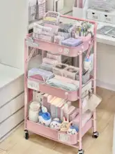 収納ワゴン アイアン 折りたたみ式 キャスター付き ポップカラー デスクサイド 寝室 寮 文房具 おやつ 雑貨