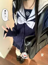 女性用JK制服 水色セーラーシャツとスカートの半身スカート【日系・ショートスリーブ】（セットアップ対応）