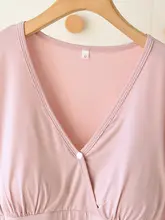 極上の柔らかさの胸パッド付き授乳トップス【マタニティ・春夏秋用・ルームウェア】（セットア ップ対応）
