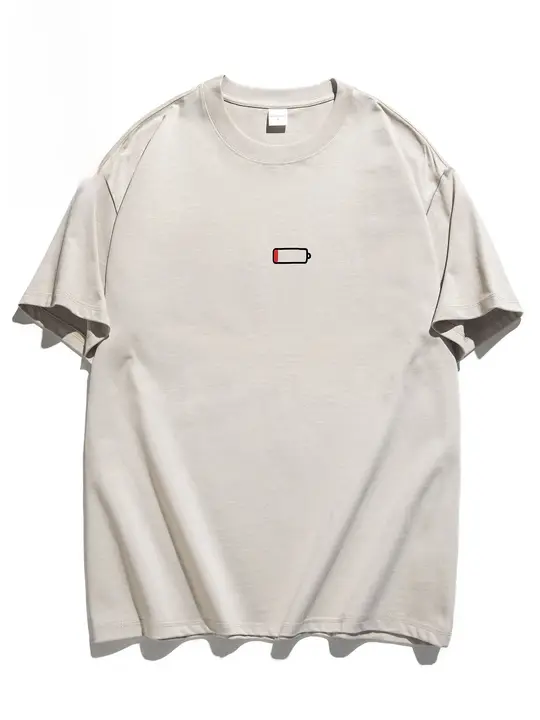 重厚感のあるコットンカジュアル半袖Tシャツ【メンズ・ゆったりフィット・クルーネック】