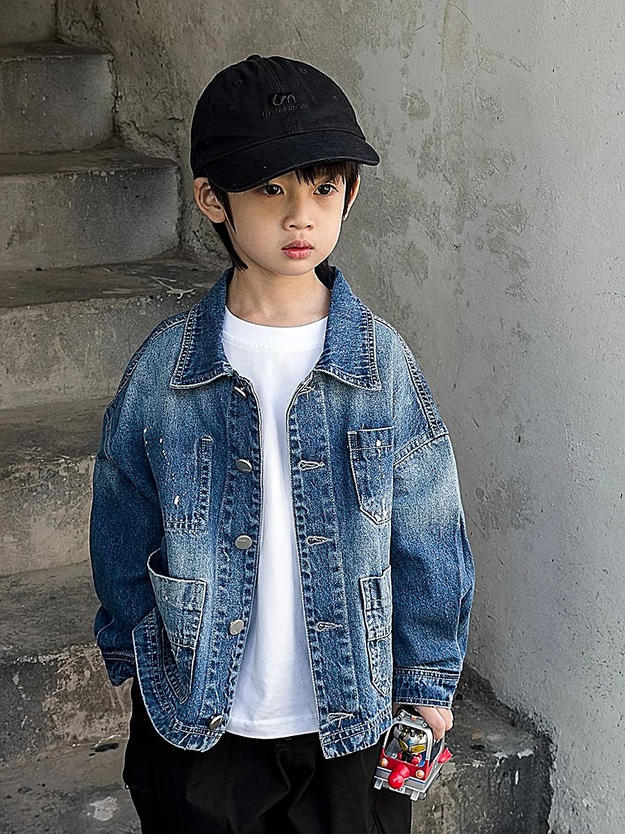 12oz デニムジャケットはどんな風に着用される？子供の春先にぴったりな「米修叻」の日系ジージャンがおすすめ