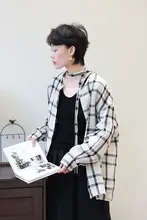 感漂うチェック柄リネンシャツ【ロングスリーブ・ウエストリボン付き】