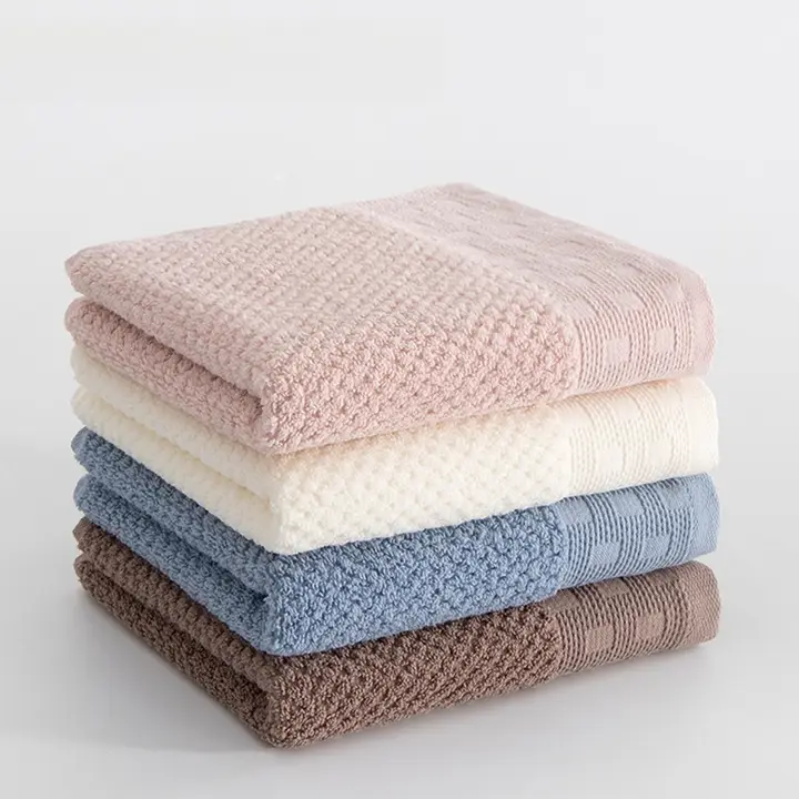 4枚セット 綿100% カップル用フェイスタオル【吸水力抜群・家庭用・大人向け】