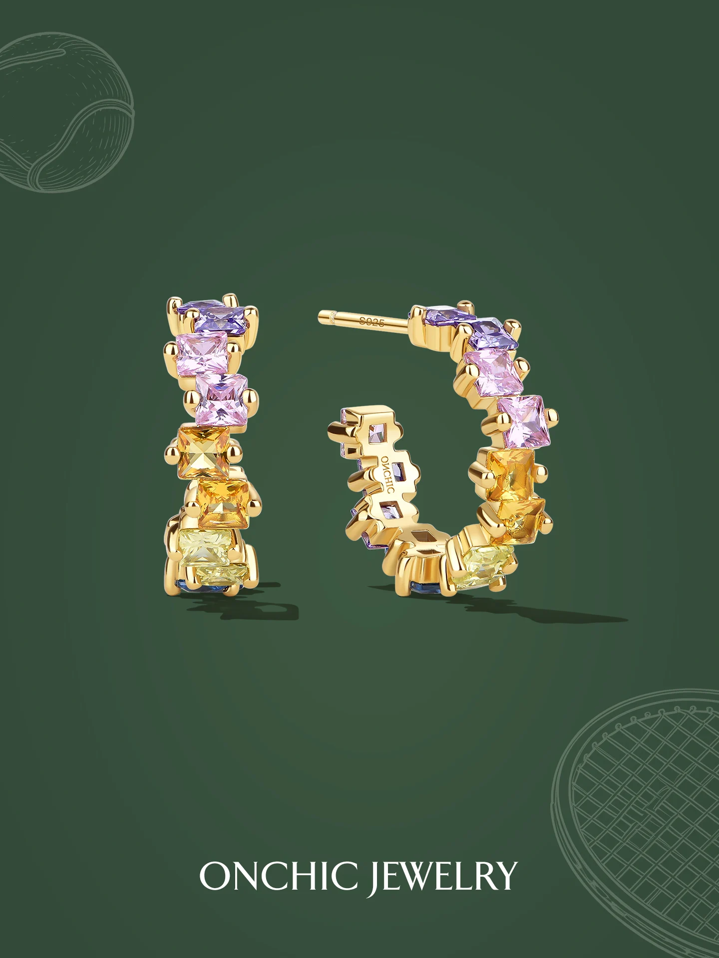 虹色のキャンディーイヤリング：レトロスタイルの個性を際立たせるアクセサリー