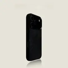 スマホケース iPhone17 16 Pro 15 14 13 対応 上質レザー フランネル内装 ダークパープル 大型カメラホール おしゃれ ビジネス 男女兼用